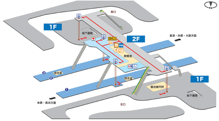 ＪＲ安土駅構内図
