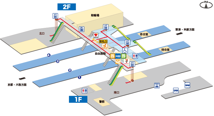 ＪＲ瀬田駅構内図