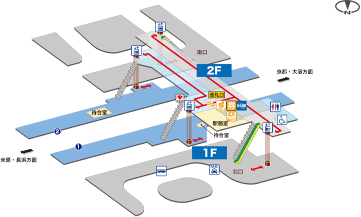 ＪＲ篠原駅構内図