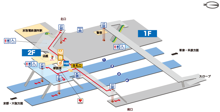 ＪＲ膳所駅構内図